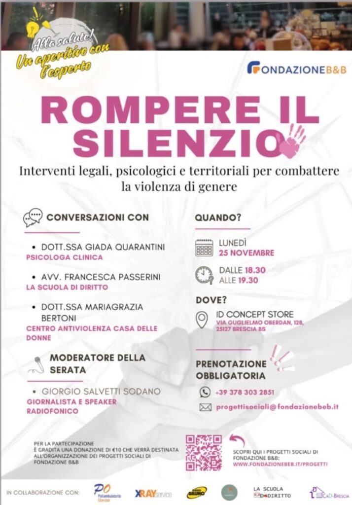 ROMPERE IL SILENZIO - conversazione con aperitivo